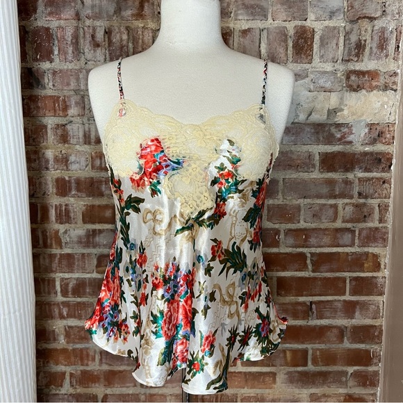 Vintage Victoria's Secret Gold Label Floral Lace Cami/Top/Lingerie -Size S -NW04 - Picture 1 of 8